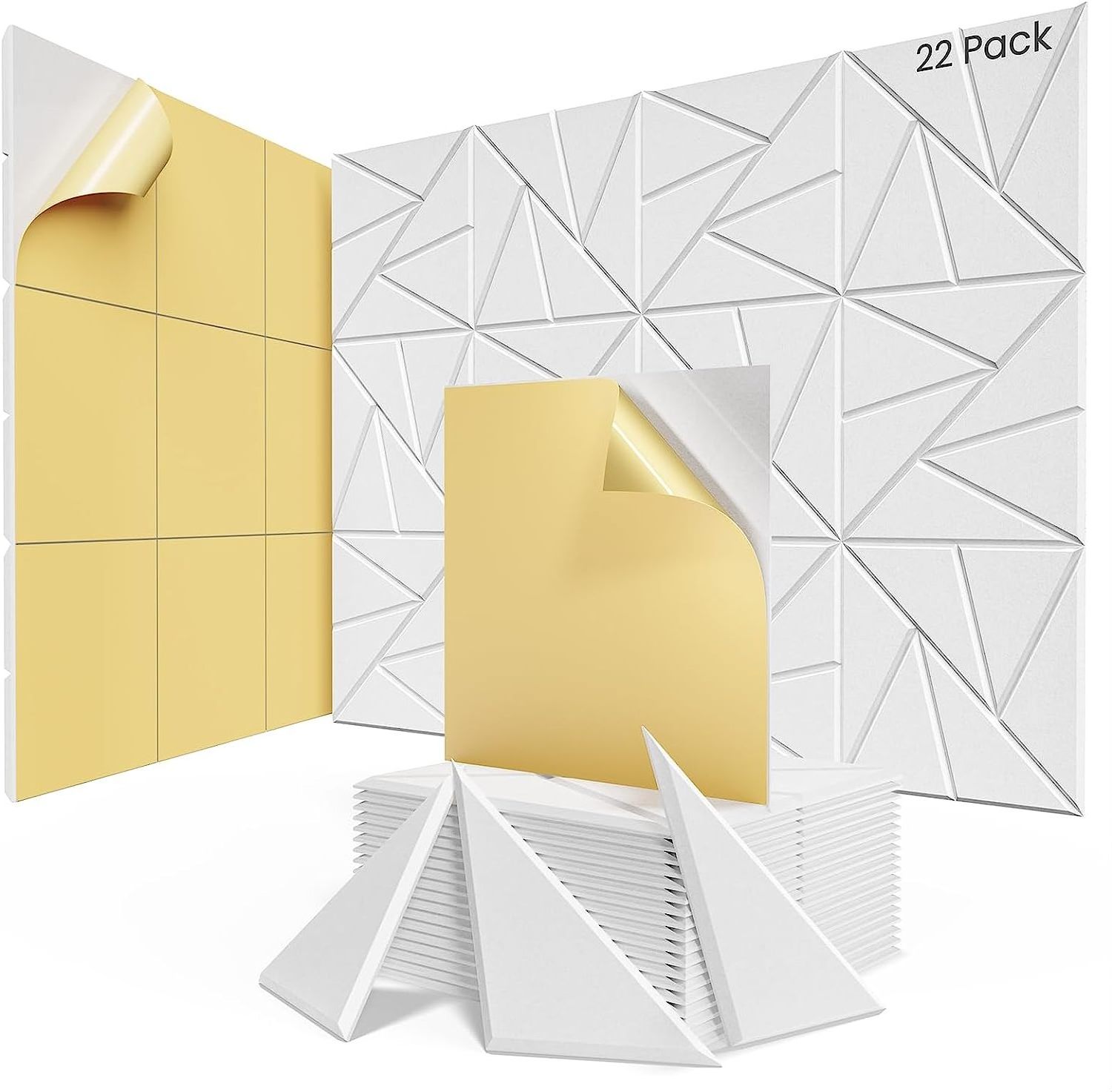 3D Hexagon Acoustic Panels Soundproofing Wall Panels Sound Absorbing and Proofing Made from Durable Polyester for Studios