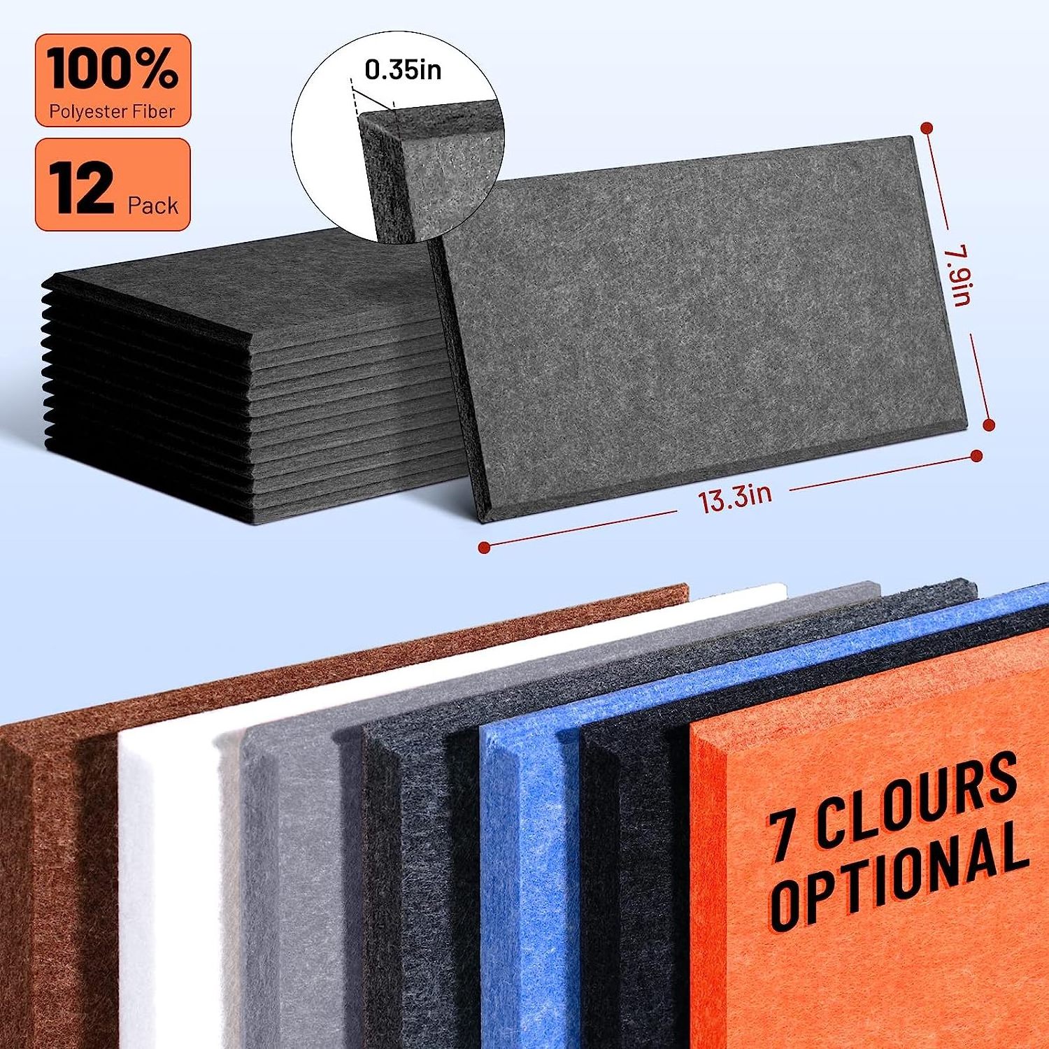 for Office Door Walls Black Soundproof Insulation Panel Sound Absorbing Noise Reduction Pads Sound Reducing Foam