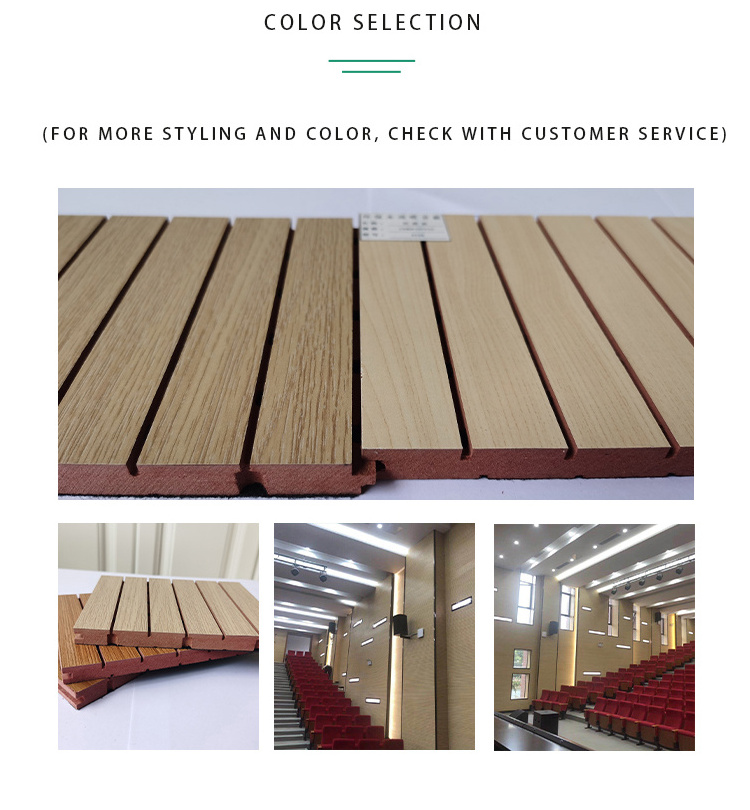 Decorative Wooden Micro Sound Absorbing Perforated Acoustic Panel Veneer Groove Acoustic Panels