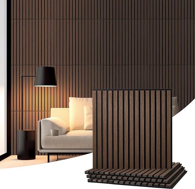 Acoustic Wood Slat Wall Panel Sound Absorbing Panels for Walls and Ceiling for Soundproofing