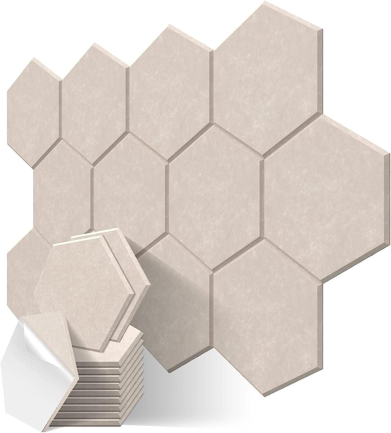 Decorative Flame Retardants Grey Sound Proof Padding Hexagon Wall Cinema acoustic wood wall panel