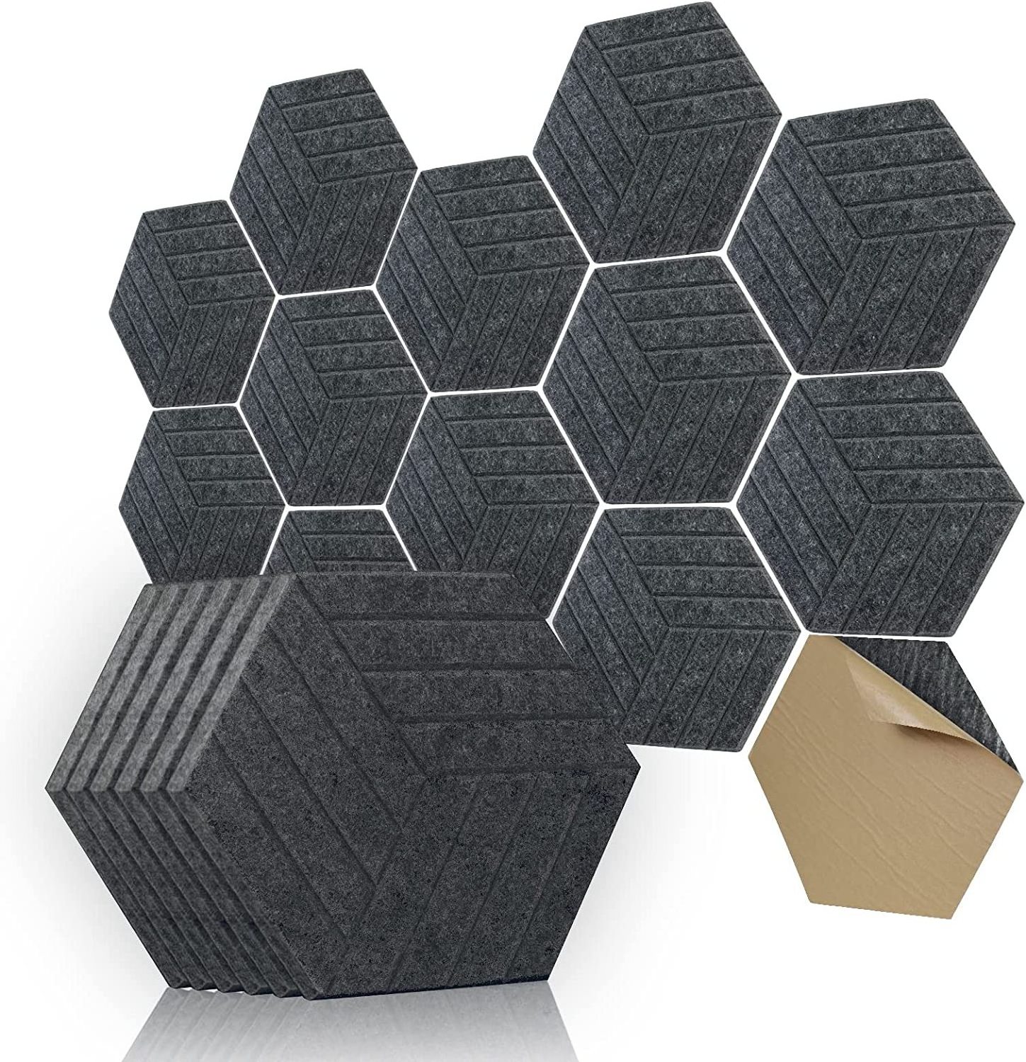 Modern Design 3D Acoustic Panels for Studio and Office Convenient Operation Pet Acoustic Panel Soundproof with Foam Polyester