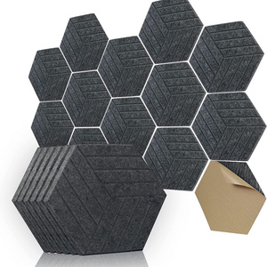 Modern Design 3D Acoustic Panels for Studio and Office Convenient Operation Pet Acoustic Panel Soundproof with Foam Polyester