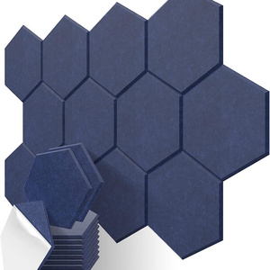 Decorative Flame Retardants Grey Sound Proof Padding Hexagon Wall Cinema acoustic wood wall panel