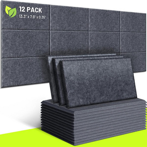 Sound Absorbing Noise Reduction Pads Sound Reducing Foam for Office Door Walls Black Soundproof Insulation Panel