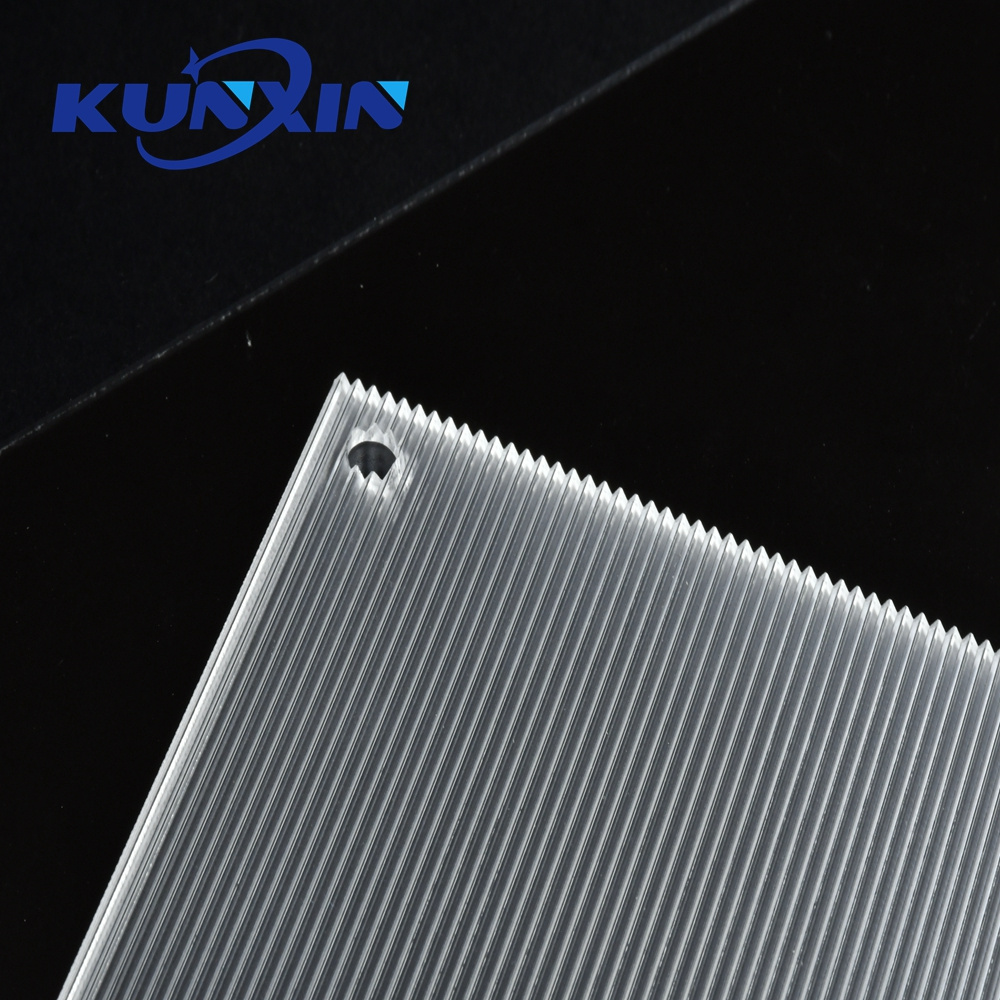 Kunxin Clear Stripe Prism Acrylic Panel 2mm 3mm 5mm Mini Ribbed Texture Acrylic Sheet for Decoration