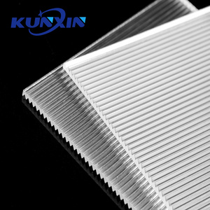 Kunxin Clear Stripe Prism Acrylic Panel 2mm 3mm 5mm Mini Ribbed Texture Acrylic Sheet for Decoration