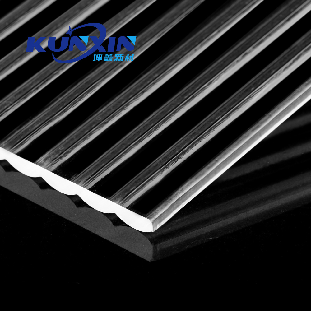 Plastic Acrylic Board High Transparent Glossy Ribbed Textured Acrylic Sheet