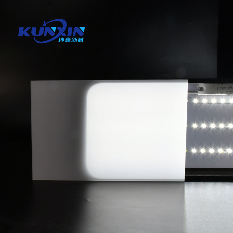 Kunxin Laser Cutting Optical Led Opal Diffuser Sheet Matte Roll Lighting Diffuser Plate for Emergency Light