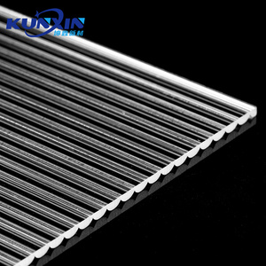 2.0mm 3.0mm 5.0mm 8.0mm PMMA Clear Decorative Texture Striped Ribbed Acrylic Sheet