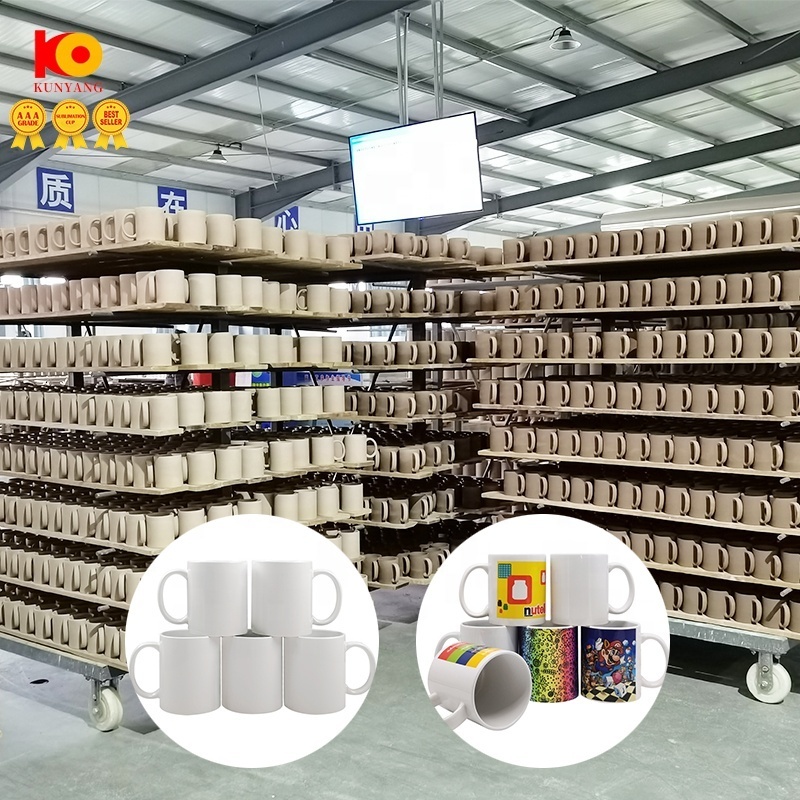 wholesale Custom 3A Grade quality sublimation coffee mug blanks 11oz advertising custom sublimation ceramic mug