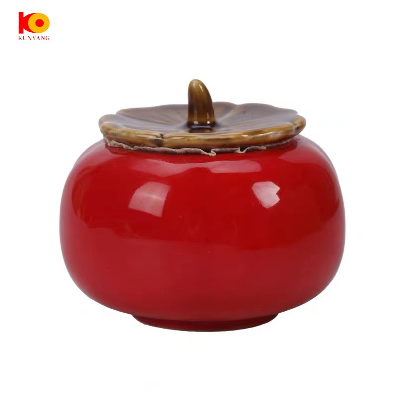 Wedding Gifts Vintage Candle Pumpkin Ceramic luxury custom Candle Jars wholesale for candle making with Lids and gift box