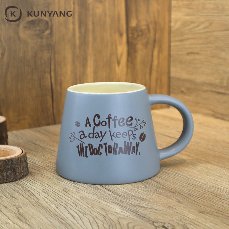 kunyang factory wholesale nordic mug ceramic 400ml new coffee ceramic mugs coffee mugs custom logo printed