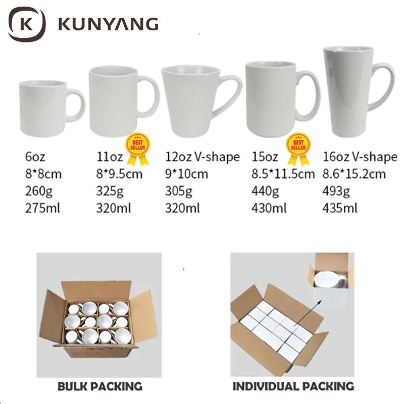 Logo customised 11oz Sublimation mug ceramic design Coffee Mug mugs and cup wholesale