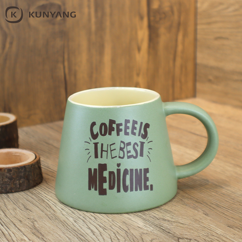 kunyang factory wholesale nordic mug ceramic 400ml new coffee ceramic mugs coffee mugs custom logo printed