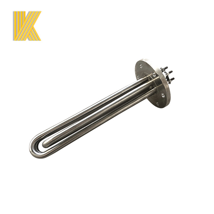 220v 15kw industrial resistance oil tubular water boiler electric flange immersion heater element