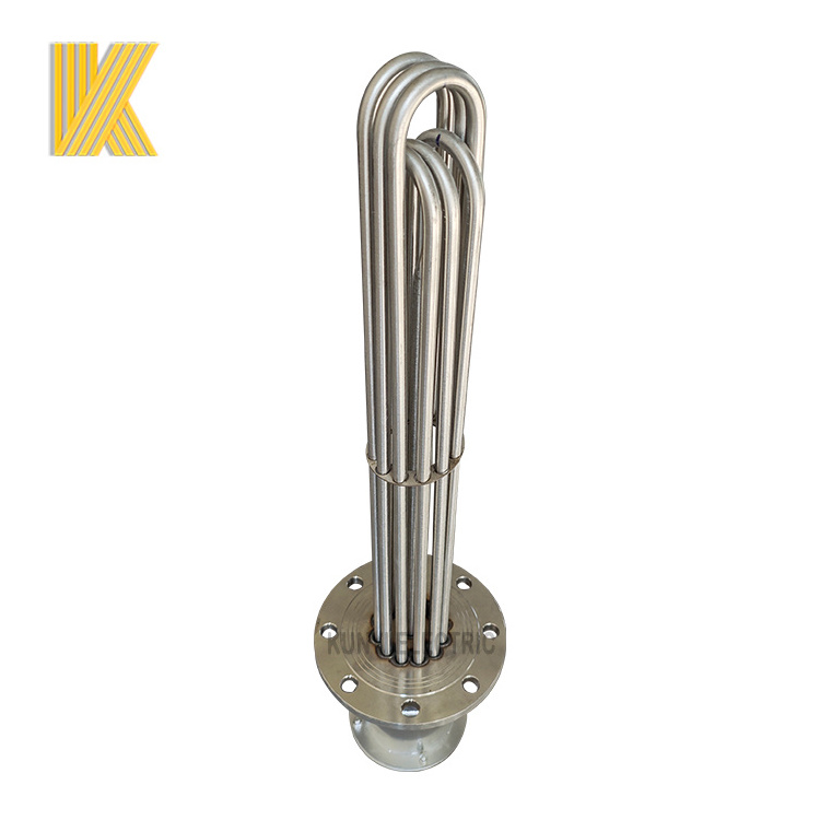 Industrial Fuel 230V 20KW 30KW 40KW 50KW Oil Tank Tubular Heating Element Electric Flange Immersion Heater