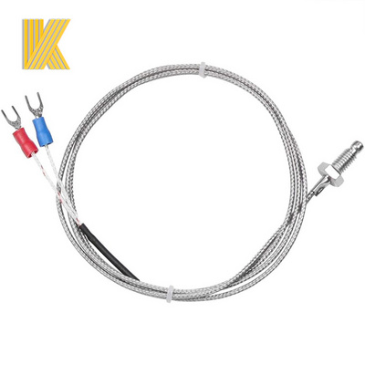 M6 Screw Probe K type Thermocouple Temperature sensor With Lead Wire 1M