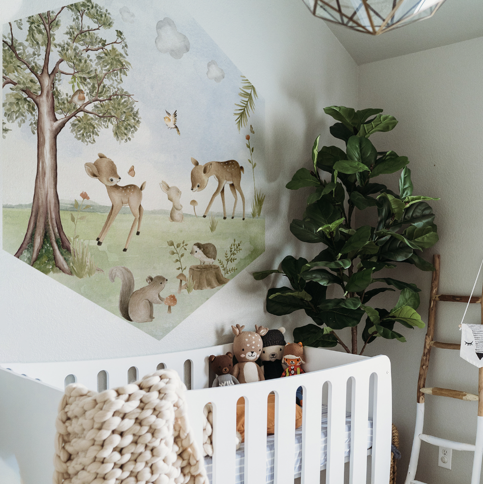 Cute Self-adhesive Removable Forest Animal Decal PVC Vinyl Waterproof Home Decor Children Wall Sticker Baby Kids living Room