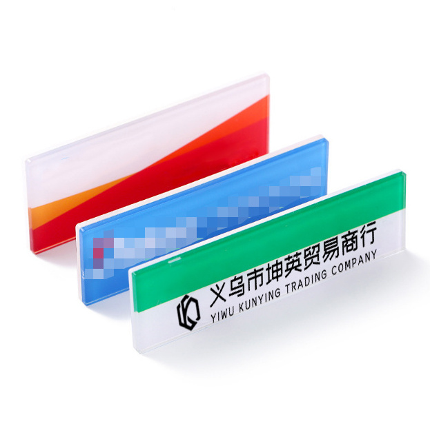 Custom Sublimation Round Blank Magnetic Reusable Safety Pin Plastic Pvc Acrylic Name Badge With Window