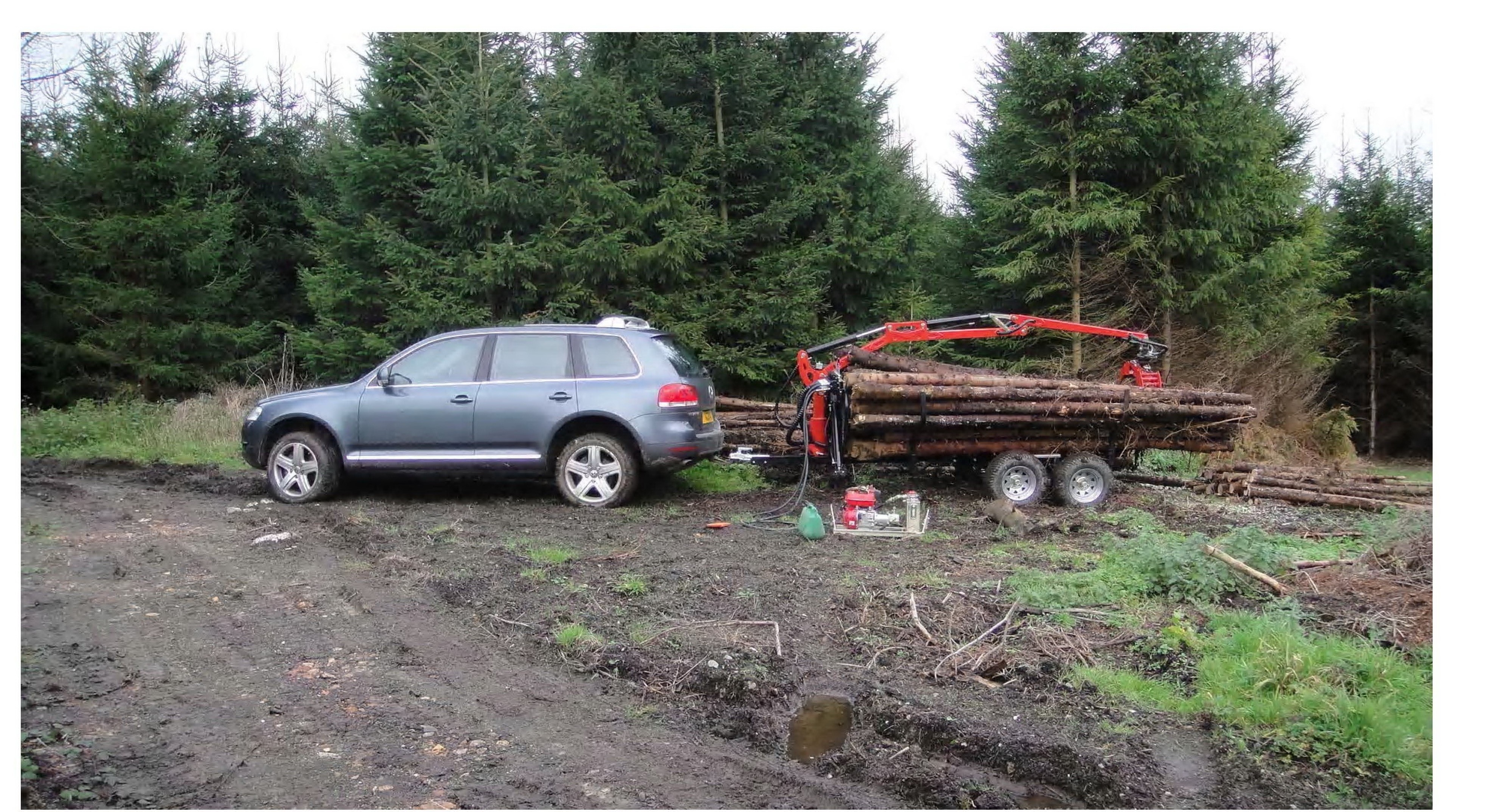 Hydraulic forest crane timber loader crane with log grapple for atv log trailer tractor