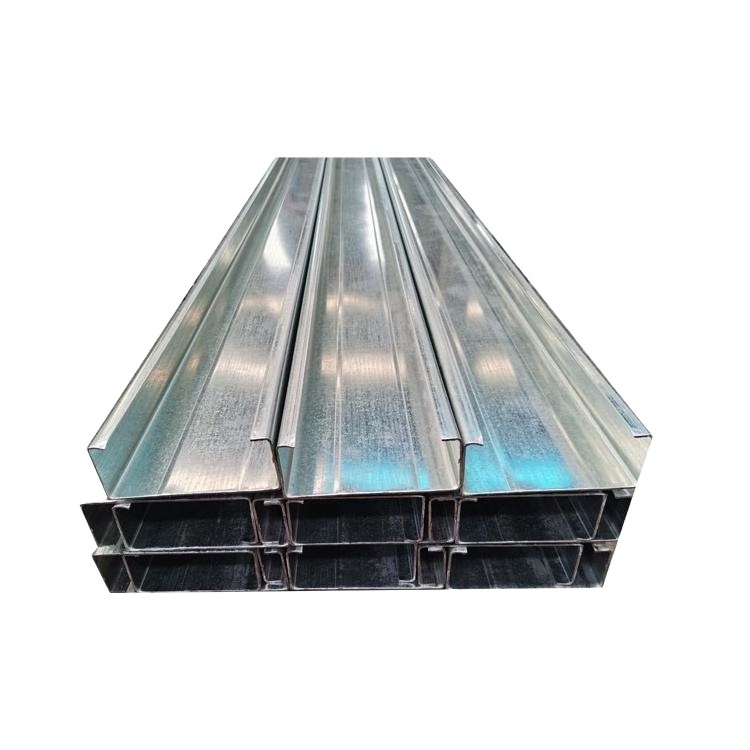 Q195 Q235B Q345B  Not Perforated C-profile Hot dip galvanized steel C Purline  ASTM BS DIN GB JIS