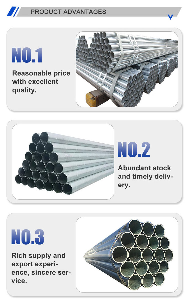 ASTM A106/A333/ A53 Carbon Steel zinc coated galvanized steel pipe