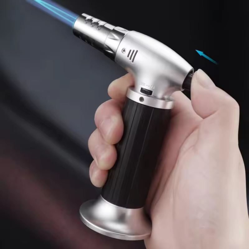 Portable Kitchen Lighter Windproof Jet Torch Gas Lighter Spray Gun Turbo Butane Metal Cigar Cigarette Lighter BBQ Tools