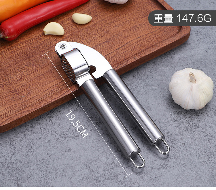 Garlic Press Mincer Ginger Crusher Peeler Squeezer Stainless Steel Garlic Presser Chopper Professional Food Grade