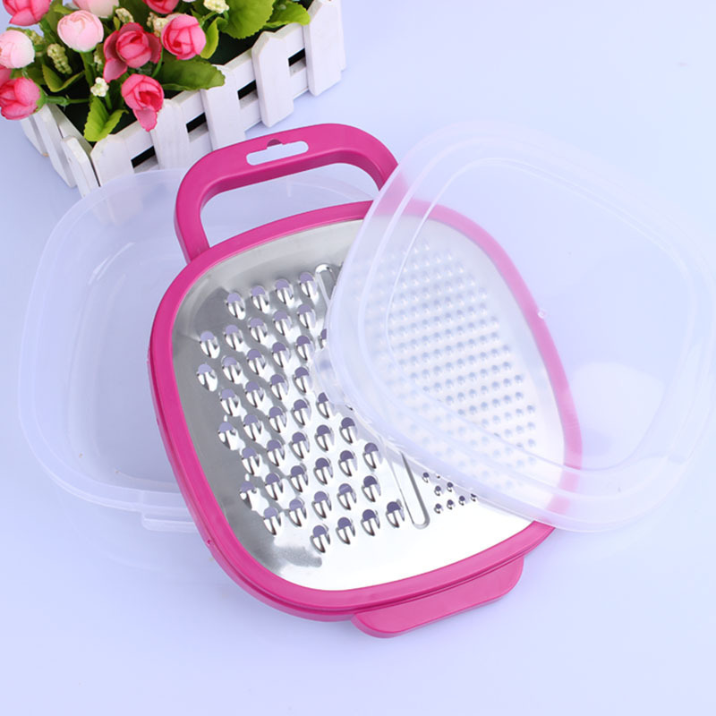 1pc Cheese Food Vegetable Carrot Grater Slicer Shredder With Container Kitchen Tool