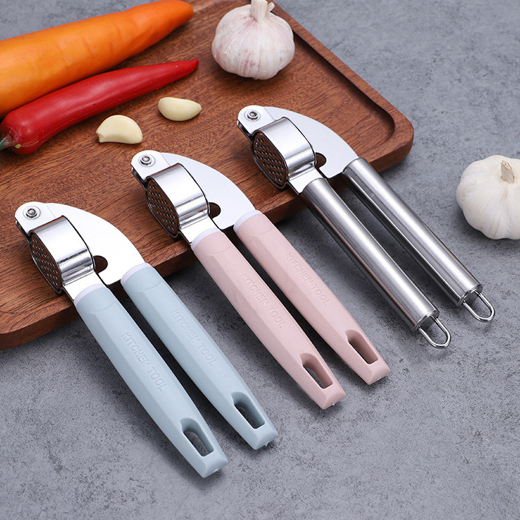 Garlic Press Mincer Ginger Crusher Peeler Squeezer Stainless Steel Garlic Presser Chopper Professional Food Grade