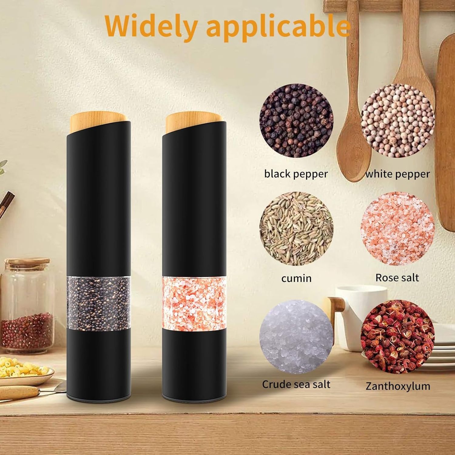 New Style Electric Salt Pepper Mill Grinder Ceramic Spice Bottle Salt And Pepper Mill