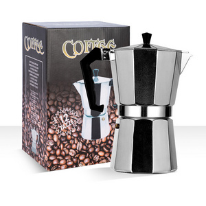 Bulk price new design travel moka coffee Low MOQ espresso electric drip portable coffee makers silver color 1cup