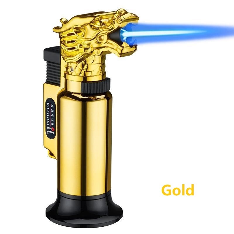 Custom Dragon model Adjust Jet flame Torch Lighter Windproof Butane Gas Lighter for Cigar