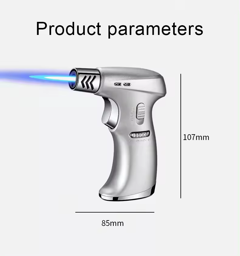 Baking Barbecue Hand-Held Fill Gas Can Be Inverted Lock Fire Torch Lighter Blue Flame Welding Gun Large Jet Flame Lighter