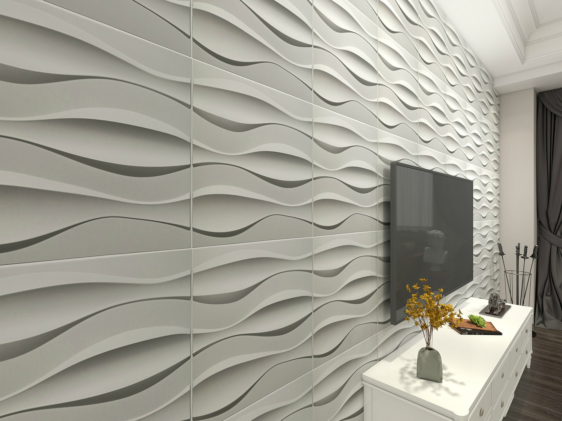 Modern designs pvc interior Wall Covering Geometric wallpaper plastic Wall panel Waterproof 3d Wall Panel Home