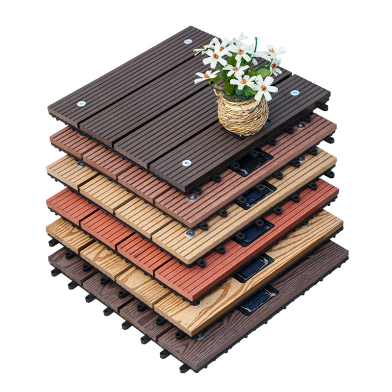 garden decoration used suwwimm pool wpc tiles plastic floor tile interlocking outdoor deck tiles teak