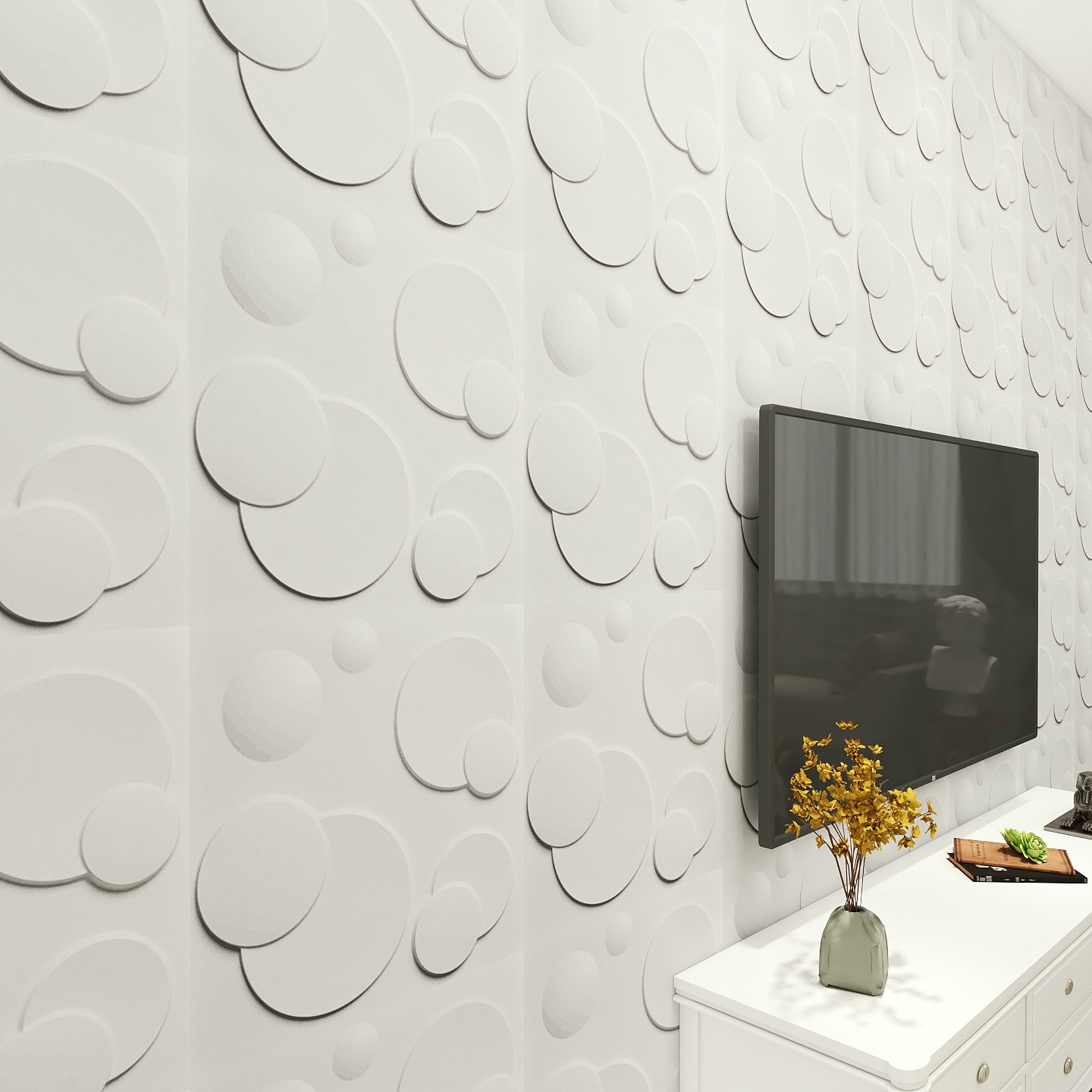 Plastic PVC 3D Wall Panel Waterproof interior decorative pvc panel 3d wall