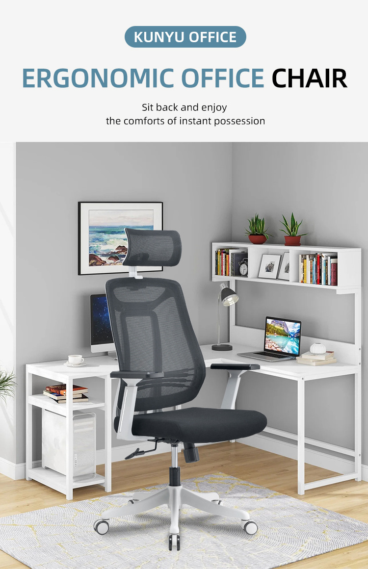 Pu Material Swivel Executive Office Chair Leather Ergonomic Computer Chair Office Chair Metal Base With Wheels