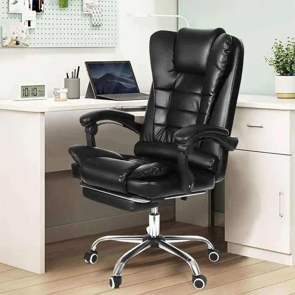 Boss Leather Executive Swivel Gamer Massage Chair Lifting Rotatable Armchair Footrest Adjustable Desk Chair Office Chair