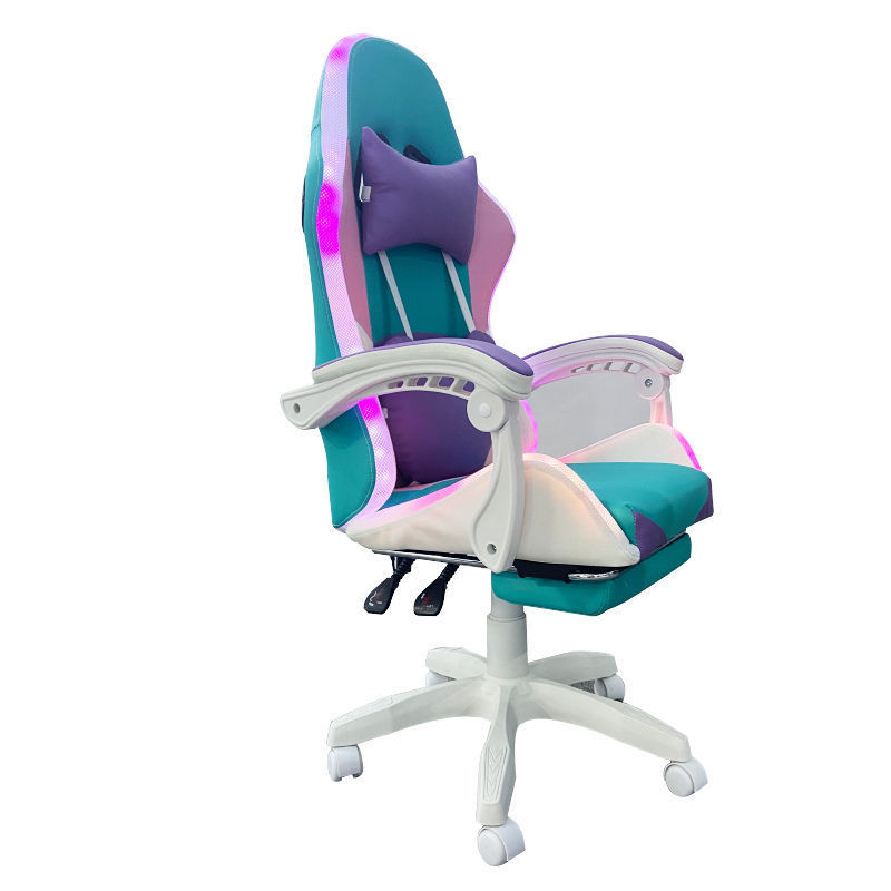 Hot Sale Premium Ergonomic Swivel Race Silla Gamer Home Office Computer LED RGB Gaming Chair with Lights