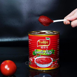 Halal Tomato paste canned food 22-24% Brix Easy Open Tomato Paste