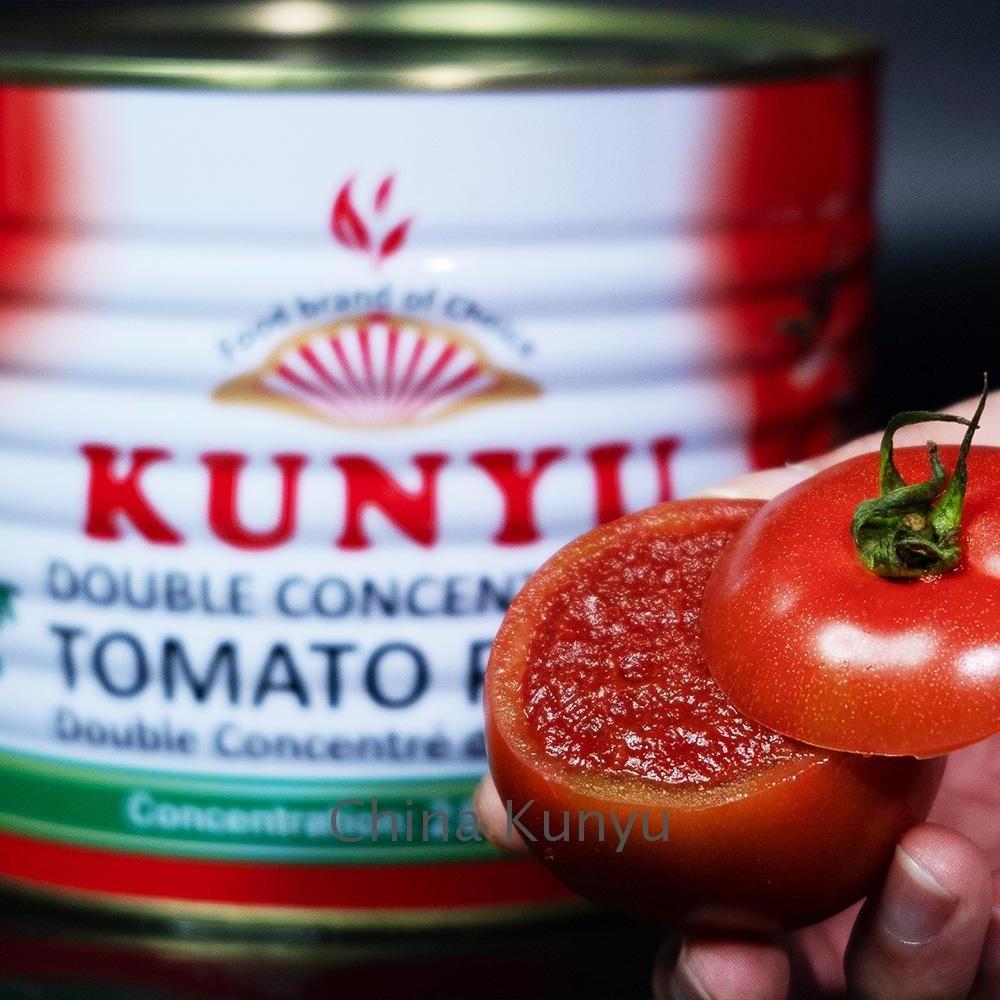 Easy open tomato paste in 28-30% brix with high fresh quality best price in different sizes