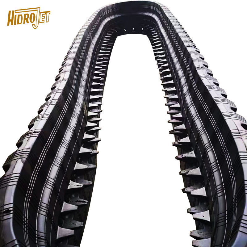 HIDROJET mini excavator rubber tracks undercarriage part 600X100X80 rubber tracks 600*100*80 for sale