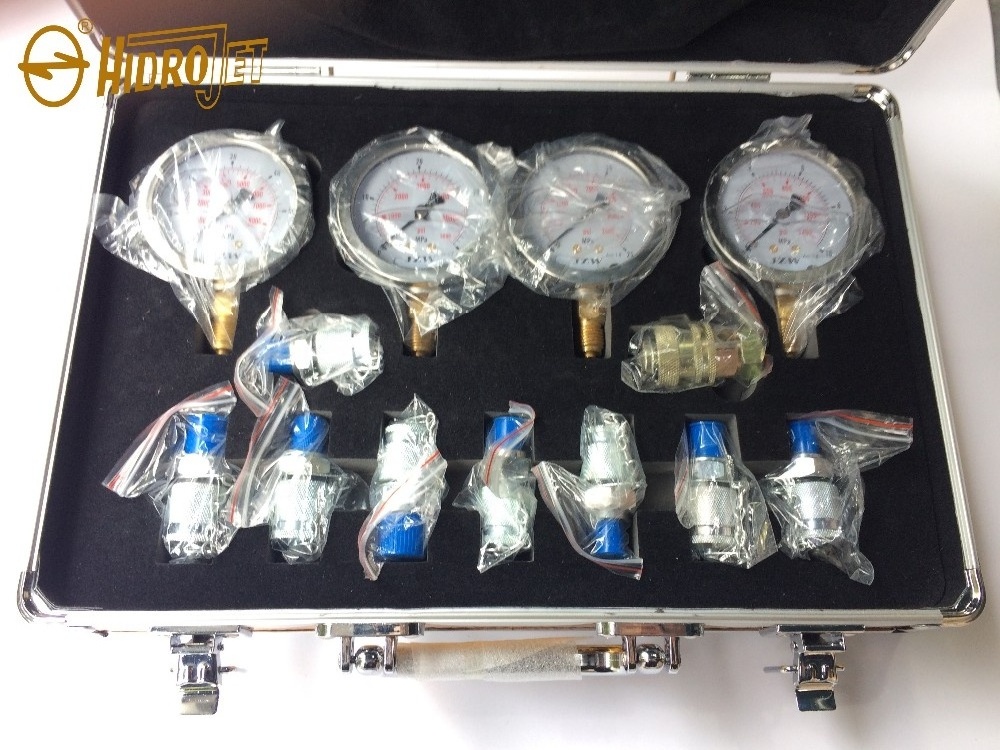 Precise excavator pressure gauge hydraulic pressure test kit