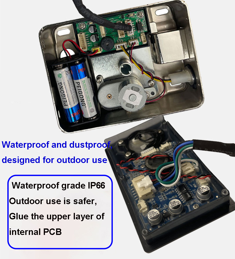 Fingerprint Keyless Anti-theft Lock Outdoor Waterproof For Iron Door Remote System For Waterproof Electronic Door Lock