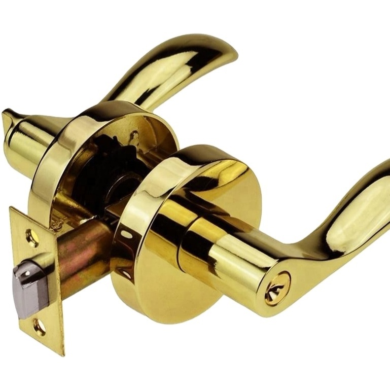 High Quality  Door Handle With Bedroom/bathroom/interior Door Manual Leverset Lock Door Lock