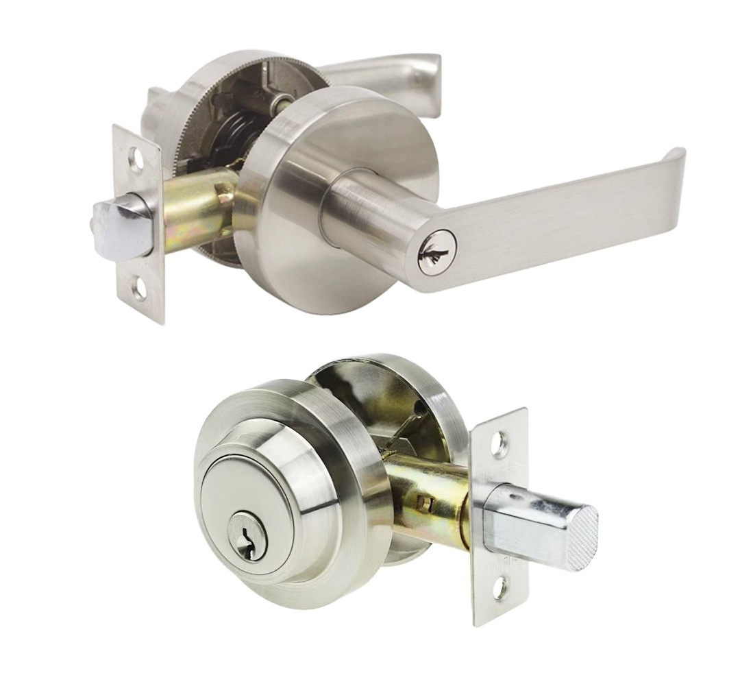 Hot Sale Canada Combination Locks Include Heavy Duty Door Handle Lock Set And Deadbolt Lock With Zinc Alloy Rose And Lever