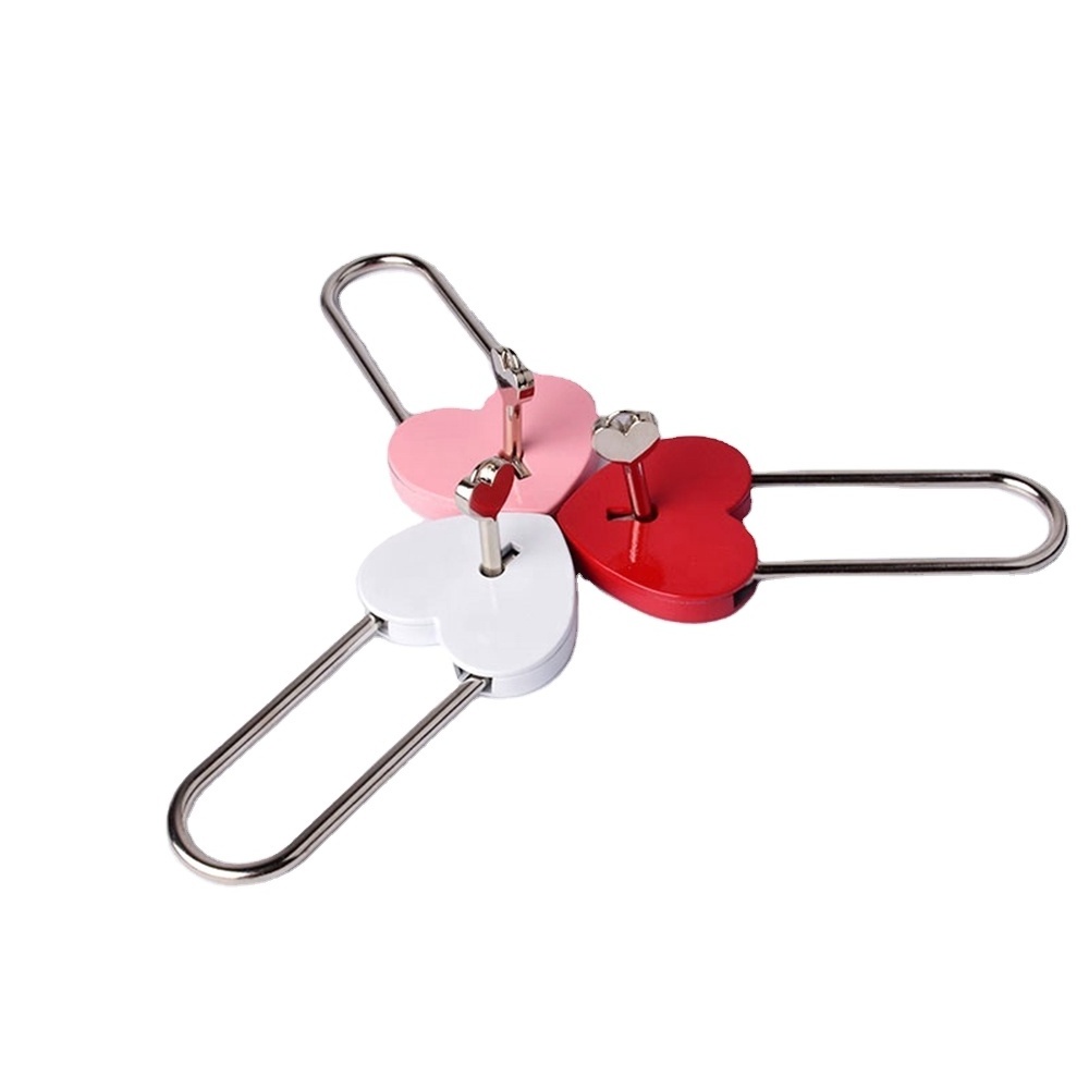 Cute Wedding Good Quality Safety Mixed Colored Love Heart Shaped Padlock For Door Luggage Gym