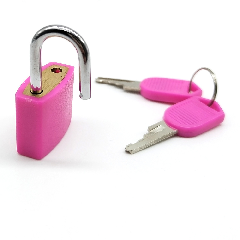 Colorful Pad Lock With Copper Lock Lylinder Aluminum Alloy  Body  Mini Padlock With 2 Keys For Luggage And Lockers